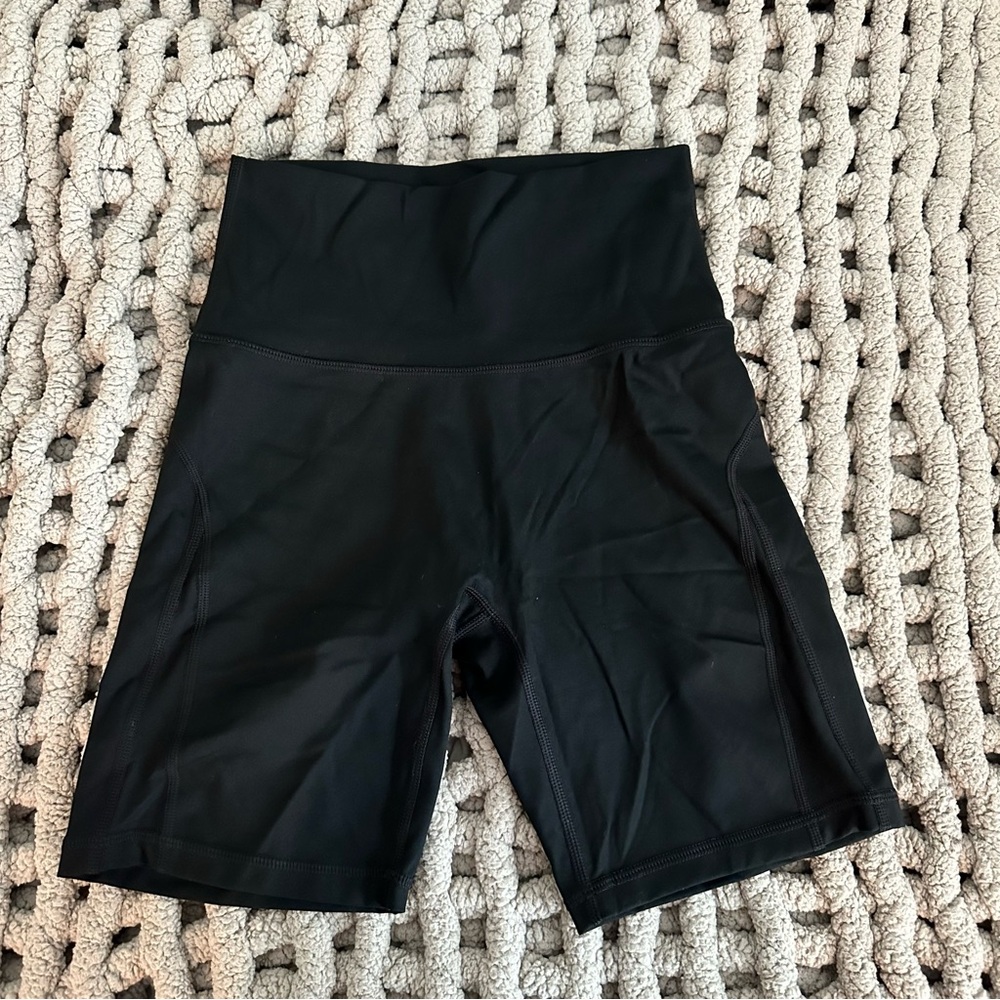 aerie high rise bike shorts
